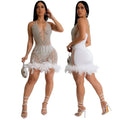 White Lightening Mini Party Dress